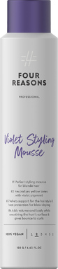 Фиолетовая пенка для объема и нейтрализации желтизны Four Reasons Professional Violet Styling Mousse 200 мл