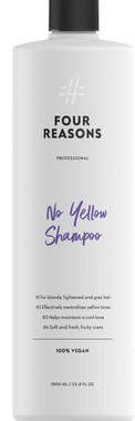 Шампунь для нейтрализации желтизны для светлых, осветленных и седых волос Four Reasons Professional No Yellow Shampoo 1000 мл